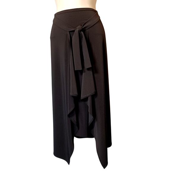 Captivating Faux Wrap Layered Midi Skirt M Conrad C Collection - Picture 6 of 6